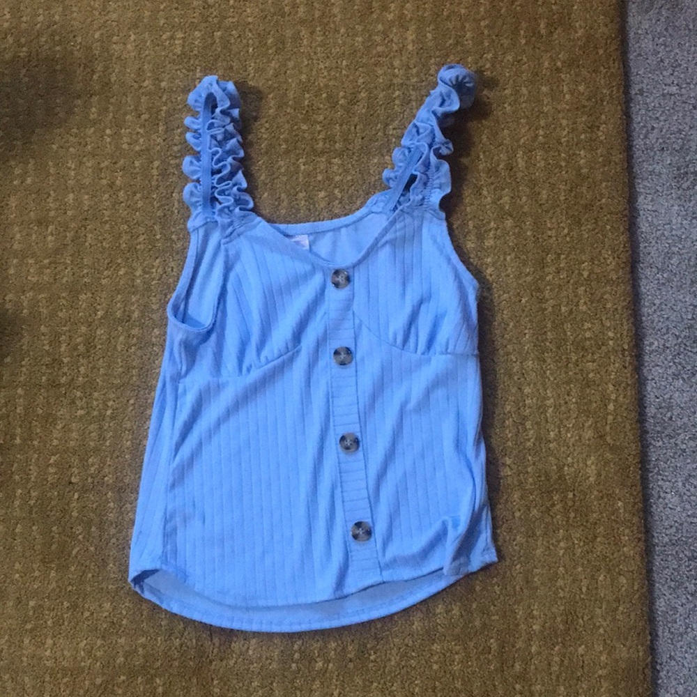 Blue strap top